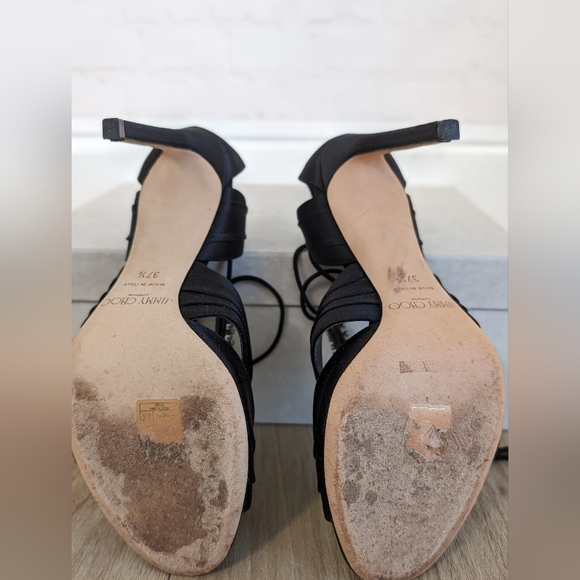 Jimmy Choo Crystal Satin Heels - Picture 7 of 7